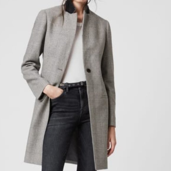 AllSaints Leni Check Coat - Picture 1 of 10